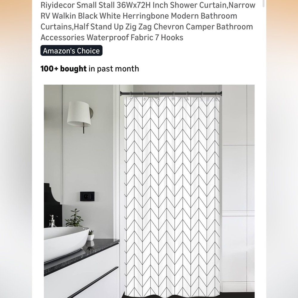 White and Black Geometric Curtains